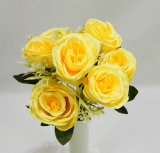 Ruže kytica žltá 36 cm