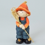 Keramická jesenná postavička chlapec 24 cm