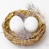 Veľkonočná dekorácia hniezdo s vajíčkami 8 cm