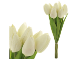 Kytica tulipány biela 35 cm