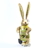 Slamený zajac s rýľom vysoký 52 cm