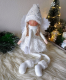 Vianočná anjelka sediaca LED 50 cm