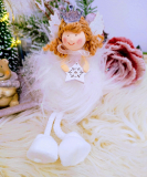 Biely sediaci anjelik 20 cm - posledný ks