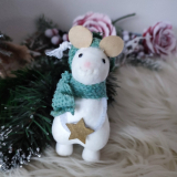 Biela myška na vianočný stromček