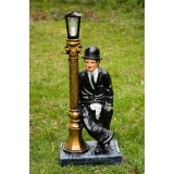 Záhradná postavička Chaplin s lampou