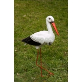 Záhradná dekorácia kráčajúci bocian 80 cm