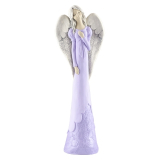 Anjel vysoký 41 cm - fialová soška anjela