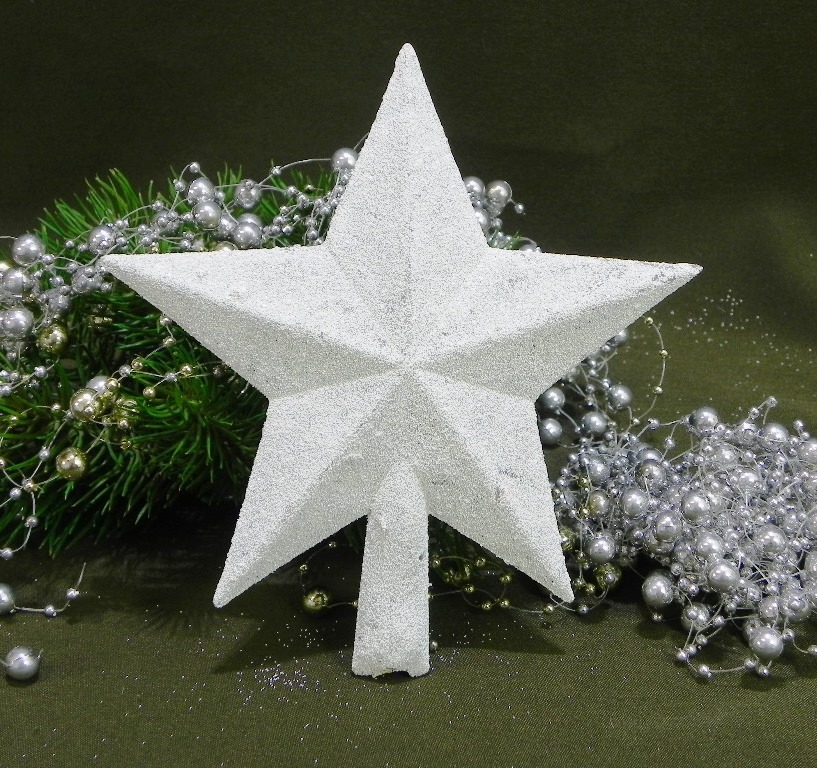 Špic na vianočný stromček hviezda 20 cm