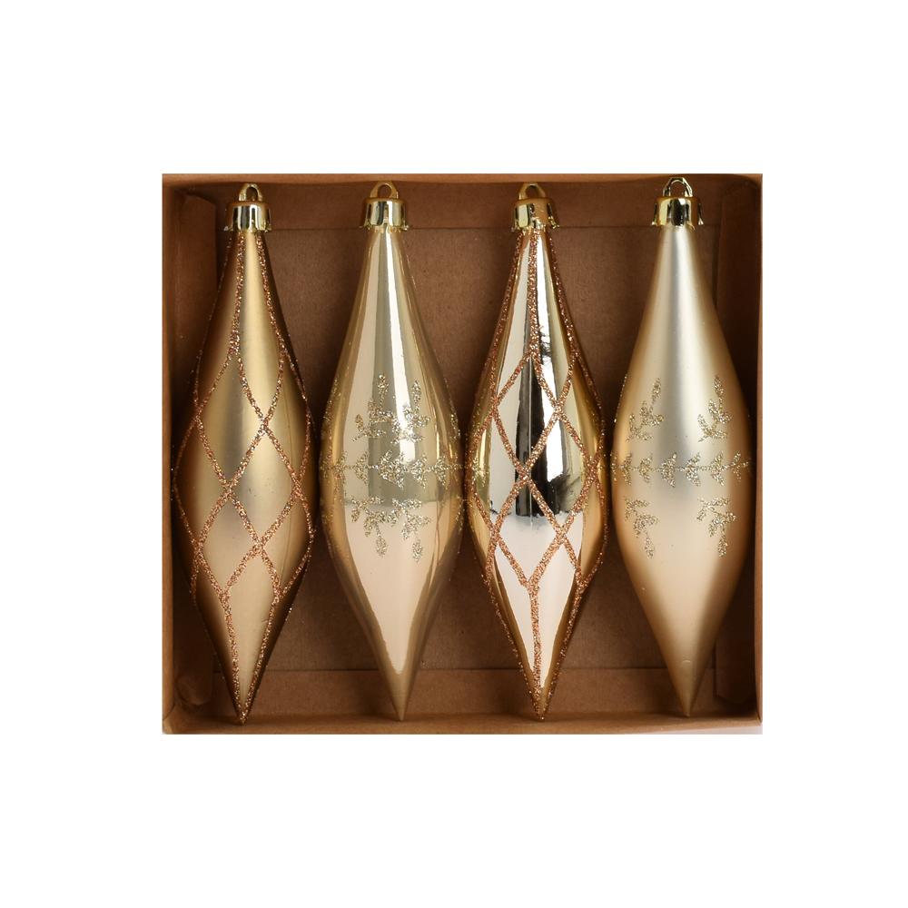 Zlaté slzy na vianočný stromček 14 cm