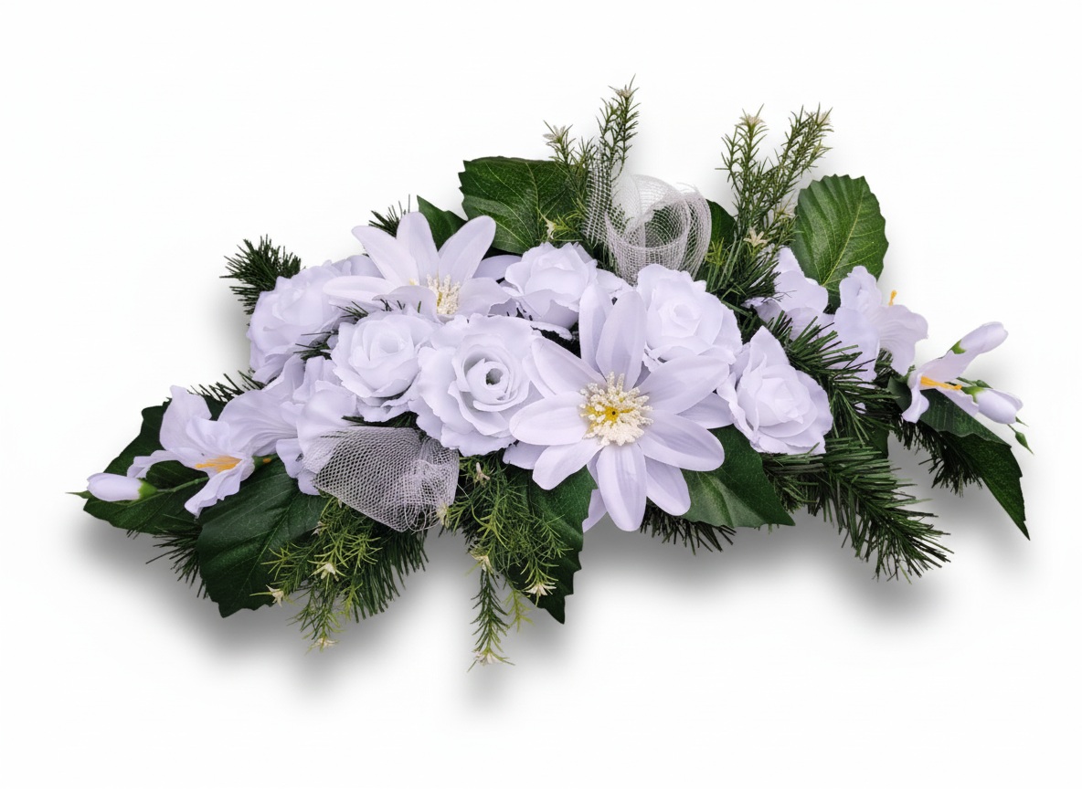 Ikebana na hroby biela 85 cm