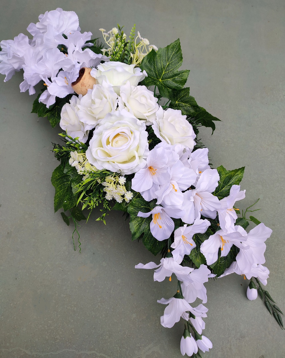 Smútočná ikebana na dvojhroby 98 cm
