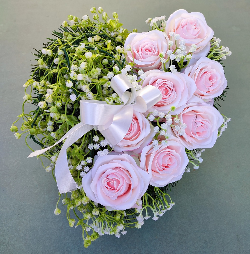 Veniec na hroby srdce exclusive 36 cm