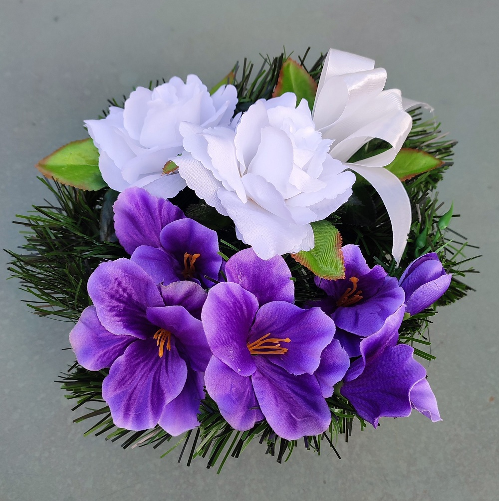 Kytica na hroby fialová 30 cm