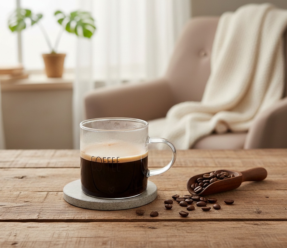 Sklenená šálka coffee 260 ml