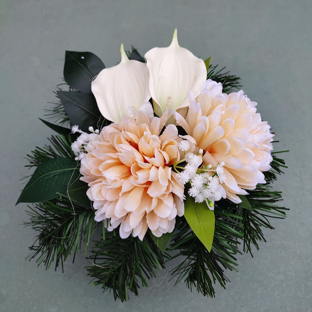 Ikebana na hroby marhuľová 30 cm