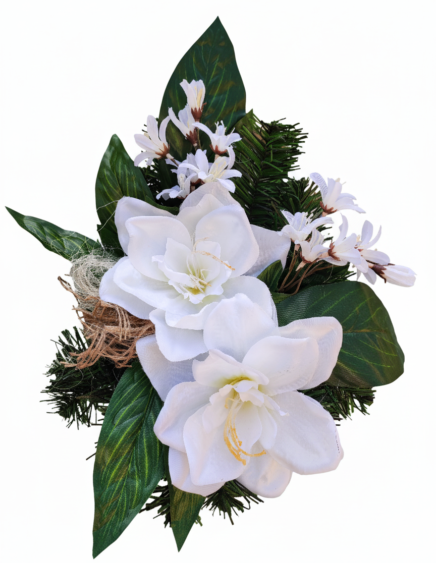 Smútočná ikebana na hroby 38 cm