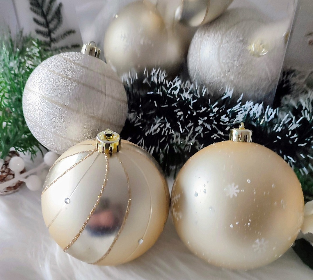 Vianočné gule na stromček veľké 10 cm 6 ks