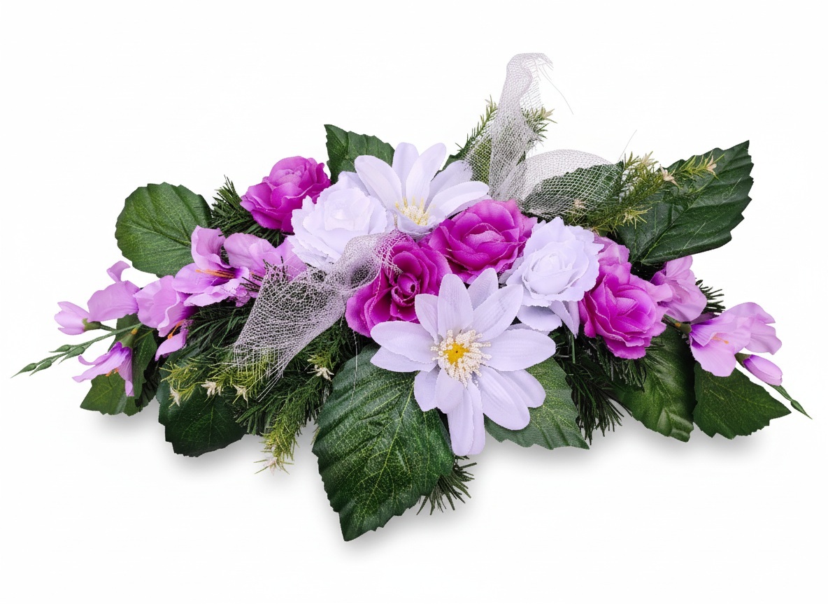 Ikebana na hroby fialová 85 cm
