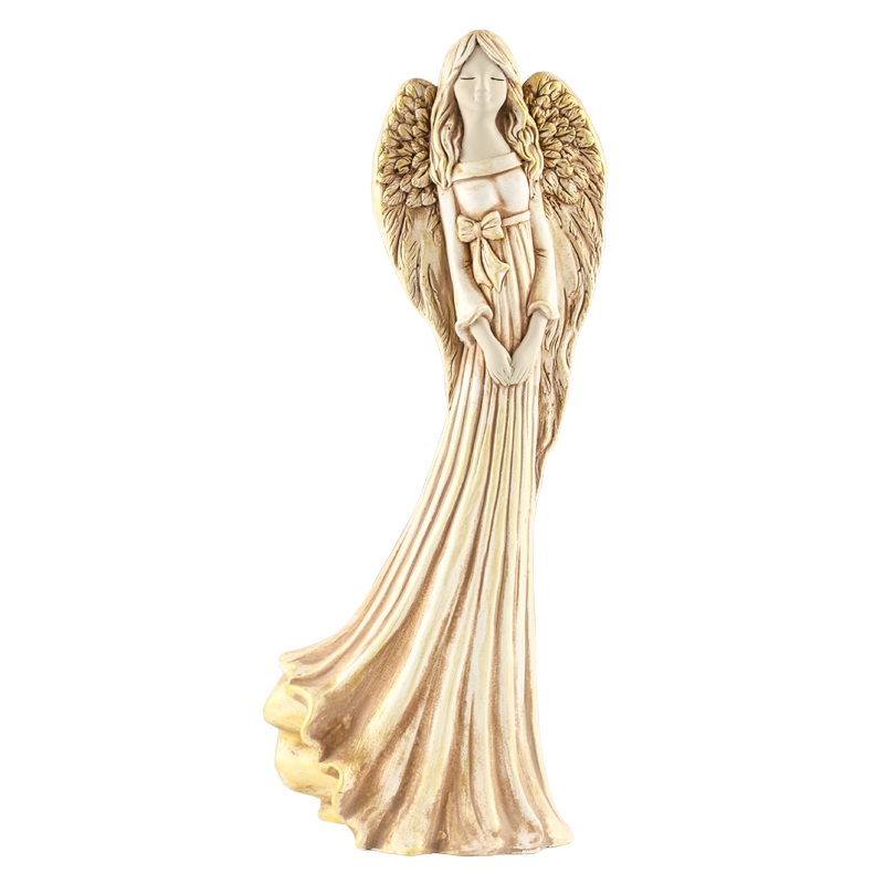 Soška anjela marhuľovo hnedá 41 cm