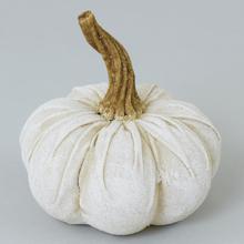 Jesenná dekorácia biela tekvička 12 cm