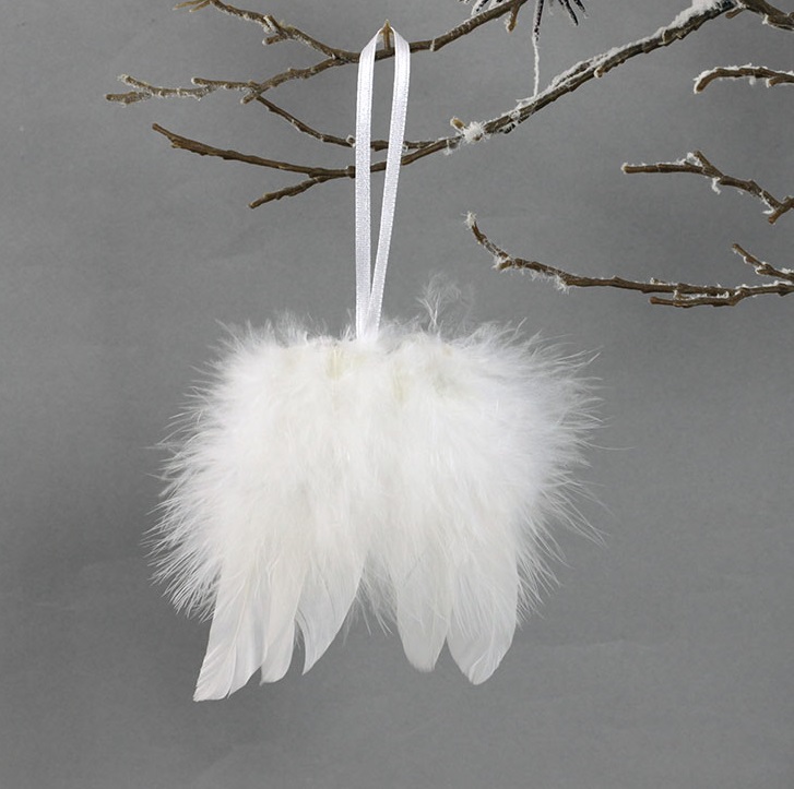 Vianočná ozdoba anjelské krídla 9 cm