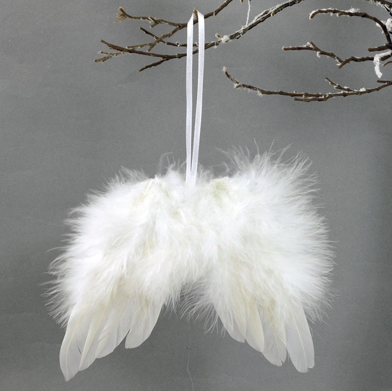 Vianočná ozdoba anjelské krídla 17 cm