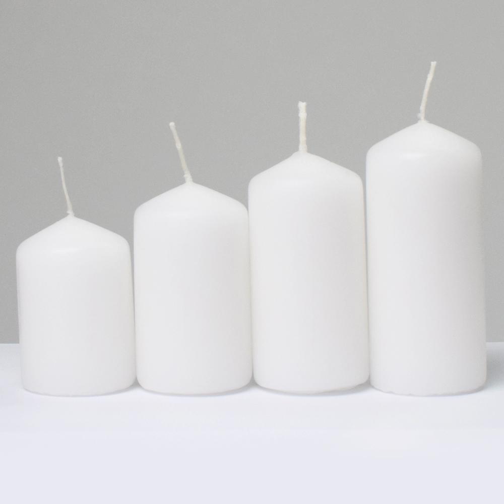Postupné adventné sviečky biele