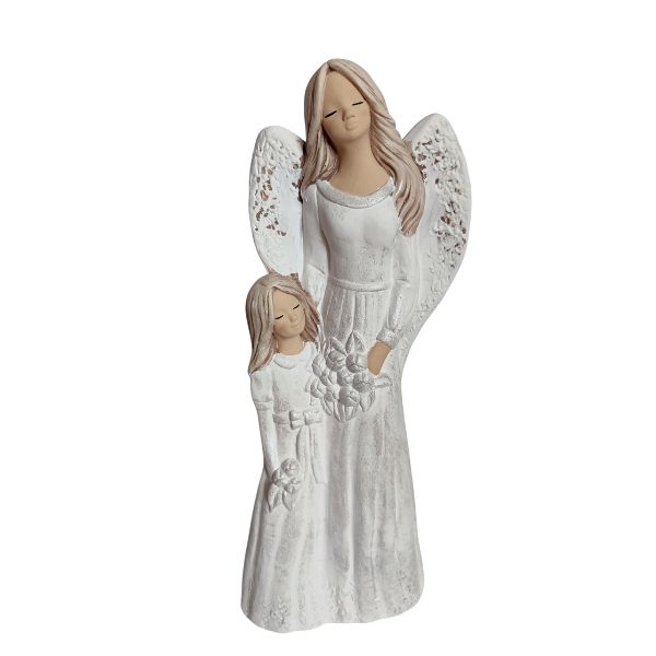Soška anjel matka a dieťa