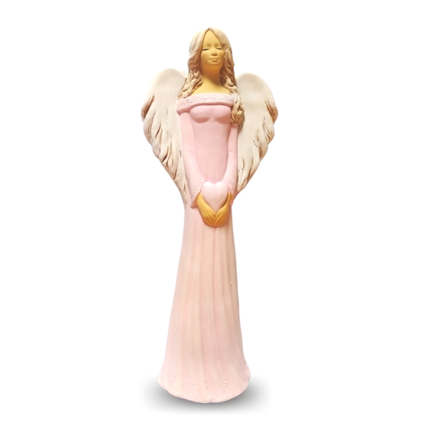 Soška anjela ružová Alexis 33 cm
