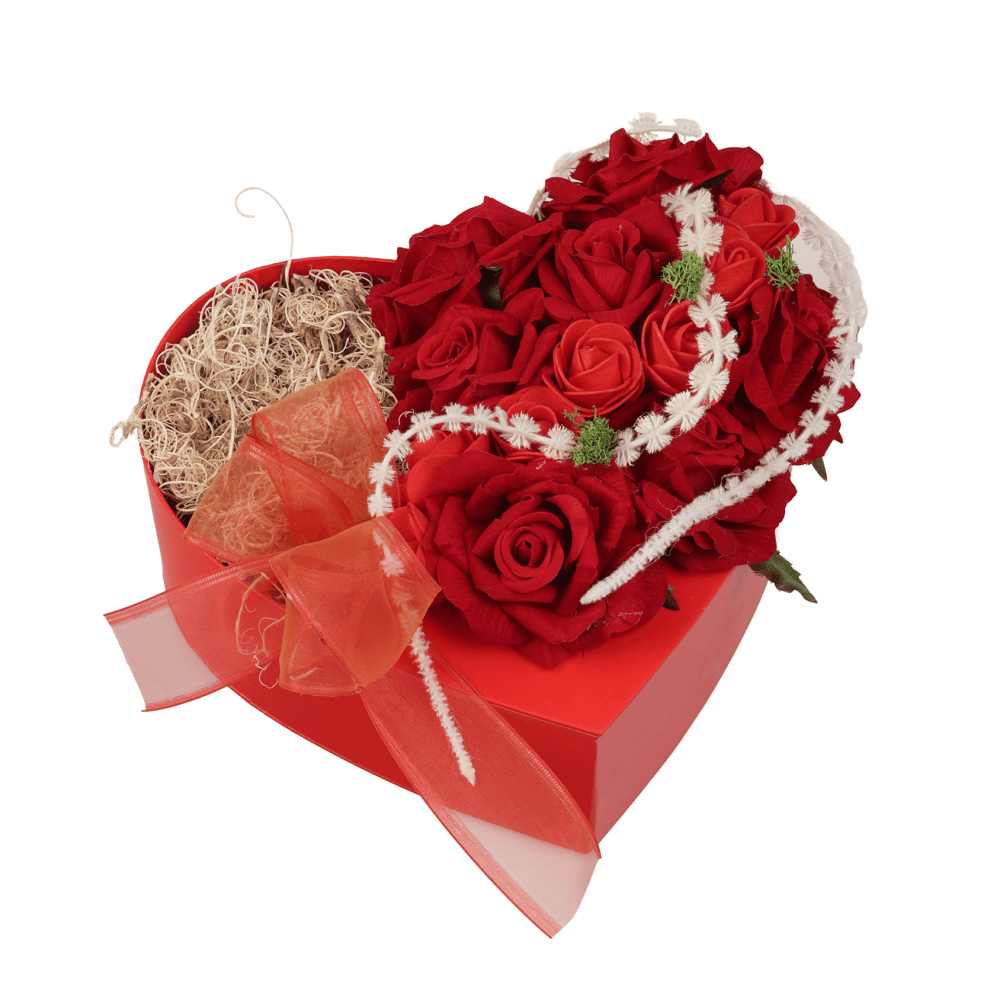 Valentínske srdce s ružami 25 cm