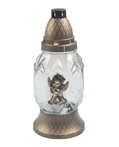 Sklenený kahanec anjel 25 cm