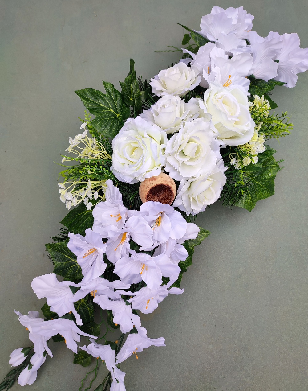 Smútočná ikebana na dvojhroby 98 cm