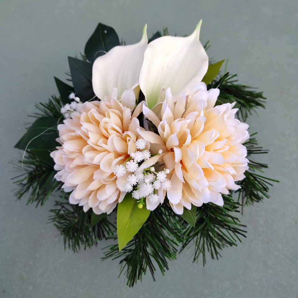 Ikebana na hroby marhuľová 30 cm