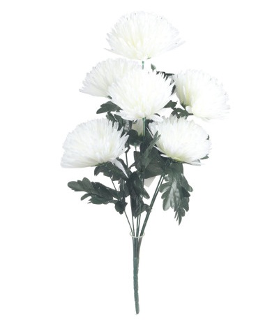 Kytica chryzantémy biela 60 cm