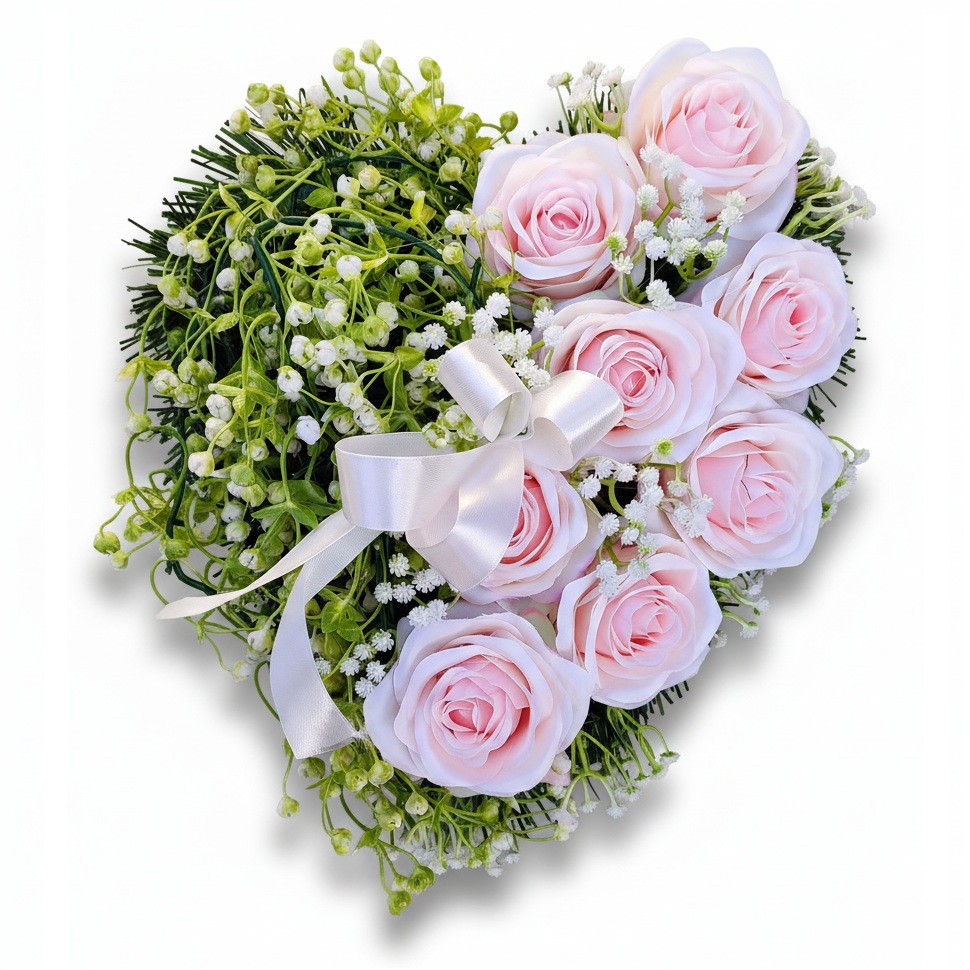 Veniec na hroby srdce exclusive 36 cm