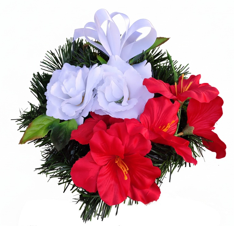 Zaťažená kytica červená 30 cm