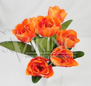 Oranžové umelé tulipány 48 cm