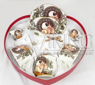 Porcelánový set A. Mucha