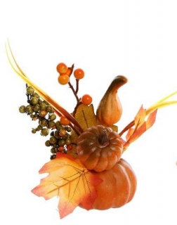 Jesenná dekorovaná tekvica 13 cm