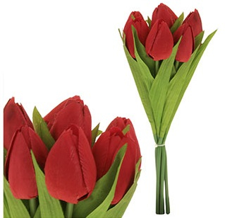 Kytica tulipány červená 35 cm