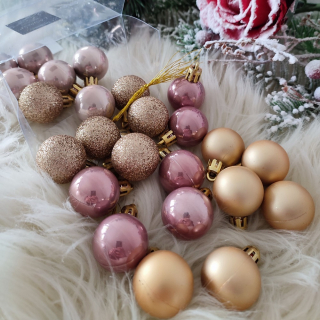 Set vianočných gúľ pretty 24 ks