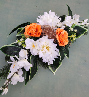 Exkluzívna smútočná kytica na hroby 87 cm