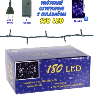Svetielka na stromček LED 180 modré ovládač